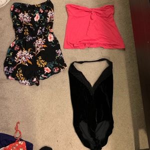 Bundle with romper, tank top, one piece